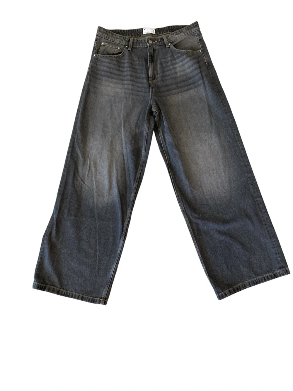ASOS Wide Leg Jeans 36 x 34 baggy relaxed charcoal gray